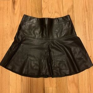 Vince Leather Mini Skirt